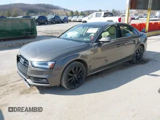 2015 Audi A4 Premium with VIN WAUBFAFL4FN035647, listed as a IAAI auction lot 41804012 with 86,623 mi miles. Bid and sale history available at carsss.com. Image 2.