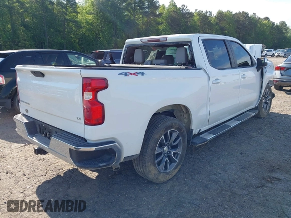 2020 Chevrolet Silverado 1500 LT with VIN 3GCUYDET4LG203526, listed as a IAAI auction lot 42107566 with 106,584 mi miles and . Bid and sale history available at DreamBid. Image 4.