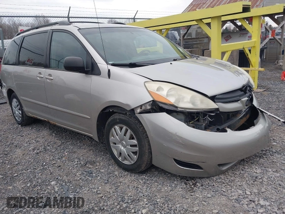 2006 Toyota Sienna CE with VIN 5TDZA23C76S537296, listed as a IAAI auction lot 42055856 with 150,734 mi miles and . Bid and sale history available at carsss.com. Image 1.