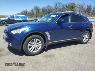 2014 Infiniti QX70 with VIN JN8CS1MW1EM410600, listed as a Copart auction lot 54410295 with 116,985 mi miles and Salvage Title. Bid and sale history available at carsss.com. Image 1.