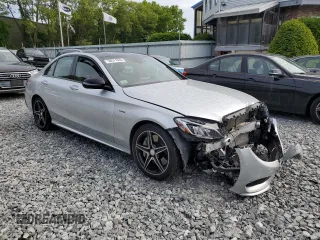 2016 Mercedes-Benz C 450 AMG with VIN 55SWF6EB0GU128609, listed as a Copart auction lot 58571635 with Not provided miles and Salvage title. Bid and sale history available at DreamBid. Image 4.