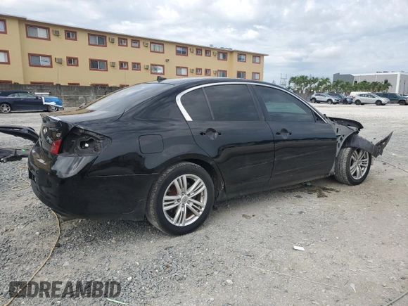 2013 Infiniti G37 Journey with VIN JN1CV6AP9DM725269, listed as a Copart auction lot 57997615 with 149,622 mi miles and Salvage title. Bid and sale history available at DreamBid. Image 3.