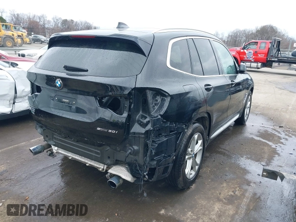 2020 BMW X3 sDrive30i with VIN 5UXTY3C01L9B58559, listed as a IAAI auction lot 41531605 with 120,594 mi miles and . Bid and sale history available at DreamBid. Image 4.