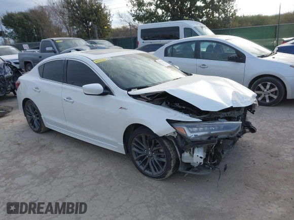 2020 Acura ILX w/Premium/A-SPEC Pkg with VIN 19UDE2F89LA004463, listed as a IAAI auction lot 41371656 with 104,463 mi miles. Bid and sale history available at carsss.com. Image 1.