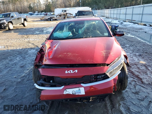2024 Kia Forte GT with VIN 3KPF44AC8RE742018, listed as a Copart auction lot 87926895 with 8,391 mi miles and Salvage Title. Bid and sale history available at DreamBid. Image 5.