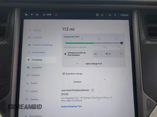 2018 Tesla Model X 75D with VIN 5YJXCBE25JF117801, listed as a IAAI auction lot 41798116 with 95,253 mi miles. Bid and sale history available at carsss.com. Image 17.