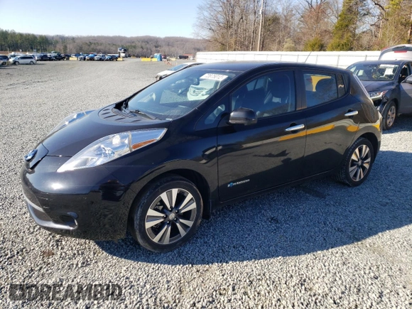 2015 Nissan LEAF SV with VIN 1N4AZ0CP5FC321046, listed as a Copart auction lot 72875012 with 56,265 mi miles. Bid and sale history available at carsss.com. Image 1.