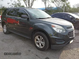 2017 Chevrolet Equinox LS with VIN 2GNALBEK6H1582971, listed as a IAAI auction lot 41975557 with 48,787 mi miles. Bid and sale history available at carsss.com. Image 1.