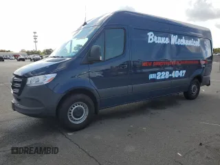 2022 Mercedes-Benz Sprinter Cargo with VIN W1Y4ECHY1NT103671, listed as a Copart auction lot 74732354 with 17,327 mi miles and Salvage Title. Bid and sale history available at carsss.com. Image 1.