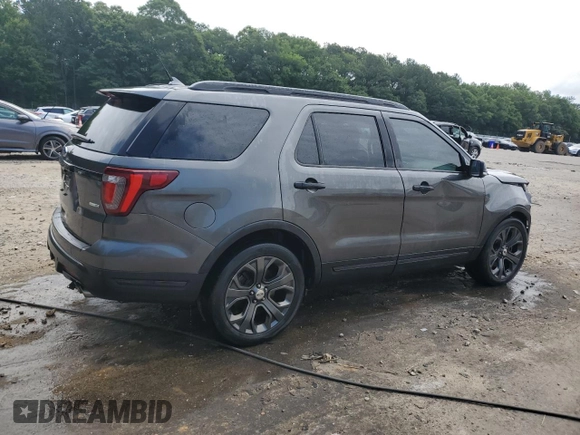 2018 Ford Explorer Sport z VIN 1FM5K8GT6JGA51523, wystawiony jako Copart lot #59205555 z przebiegiem 169 601 mil mil oraz Szkoda całkowita • Salvage title. Historia ofert i sprzedaży dostępna na DreamBid. Obrazek 3.