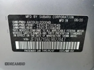 2020 Subaru WRX STI Limited with VIN JF1VA2Y66L9822847, listed as a Copart auction lot 48490543 with 11,848 mi miles. Bid and sale history available at carsss.com. Image 10.