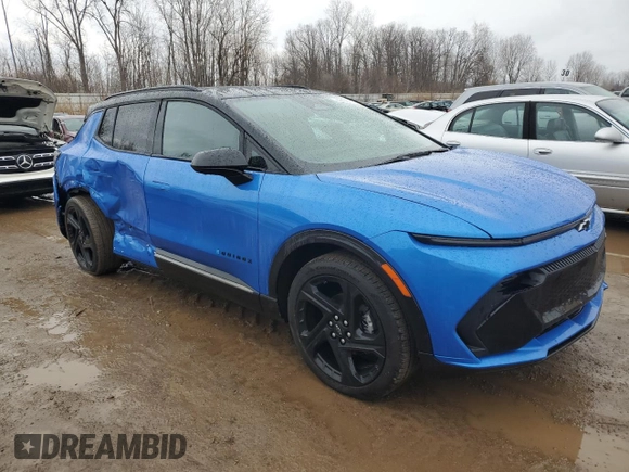 2025 Chevrolet Equinox EV RS z VIN 3GN7DSRP9SS117951, wystawiony jako Copart lot #43405775 z przebiegiem 1 784 mil mil oraz Czysty tytuł • Clean title. Historia ofert i sprzedaży dostępna na DreamBid. Obrazek 4.