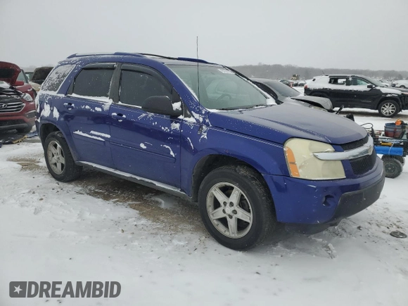 2005 Chevrolet Equinox LT with VIN 2CNDL63F556028169, listed as a Copart auction lot 45739765 with 202,946 mi miles and Salvage Title. Bid and sale history available at carsss.com. Image 4.