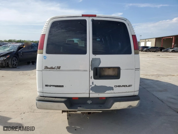 2001 Chevrolet Express Cargo Van YF7 Upfitter with VIN 1GBFG15RX11238330, listed as a Copart auction lot 50804885 with 212,392 mi miles and Clean Title. Bid and sale history available at carsss.com. Image 6.