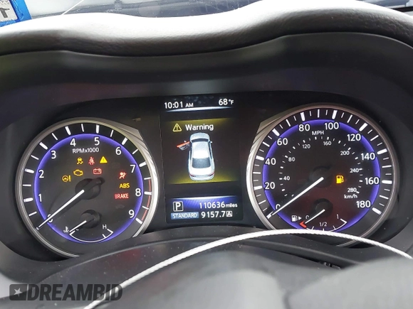 2015 Infiniti Q50 Premium z VIN JN1BV7APXFM352327, wystawiony jako IAAI lot #42367983 z przebiegiem 110 636 mil mil oraz . Historia ofert i sprzedaży dostępna na DreamBid. Obrazek 7.