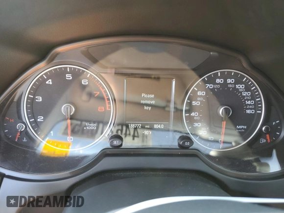 2016 Audi Q5 Premium Plus with VIN WA1L2AFP6GA038557, listed as a Copart auction lot 44621655 with 188,772 mi miles and Clean Title. Bid and sale history available at carsss.com. Image 9.