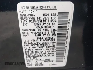 2012 Nissan Rogue S z VIN JN8AS5MV4CW384789, wystawiony jako IAAI lot #42178013 z przebiegiem 147 163 mil mil oraz . Historia ofert i sprzedaży dostępna na DreamBid. Obrazek 9.