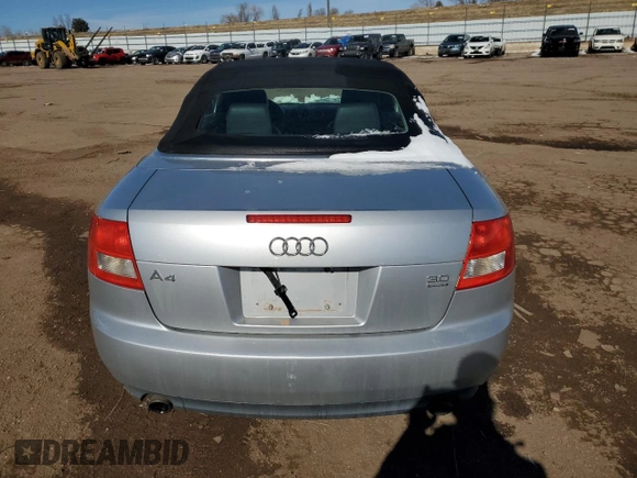 2006 Audi A4 3.0L with VIN WAUDT48H36K007870, listed as a Copart auction lot 45233645 with 139,230 mi miles and Salvage Title. Bid and sale history available at carsss.com. Image 6.