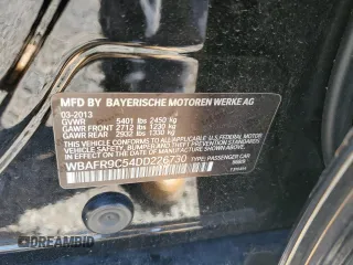 2013 BMW 5 Series 550i with VIN WBAFR9C54DD226730, listed as a Copart auction lot 50689595 with 95,742 mi miles and Clean Title. Bid and sale history available at carsss.com. Image 12.