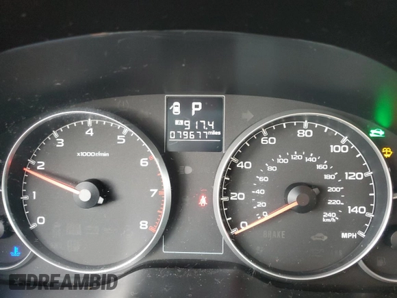 2013 Subaru Outback Premium with VIN 4S4BRCCC3D3250547, listed as a Copart auction lot 61428815 with 79,677 mi miles and Salvage title. Bid and sale history available at DreamBid. Image 9.