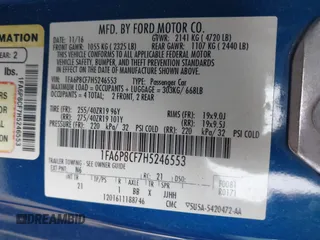 2017 Ford Mustang GT with VIN 1FA6P8CF7H5246553, listed as a IAAI auction lot 42308198 with 67,657 mi miles and . Bid and sale history available at DreamBid. Image 9.