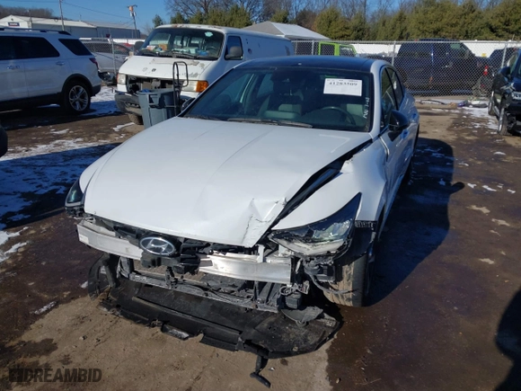 2021 Hyundai Sonata SEL Plus with VIN 5NPEJ4J20MH124949, listed as a IAAI auction lot 41283509 with 82,519 mi miles. Bid and sale history available at carsss.com. Image 17.