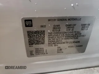 2023 Buick Enclave Essence with VIN 5GAEVAKW7PJ130426, listed as a Copart auction lot 82186494 with 156 mi miles and Salvage Title. Bid and sale history available at carsss.com. Image 13.