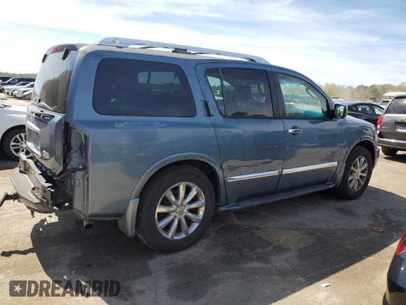 2008 Infiniti QX56 with VIN 5N3AA08D78N903384, listed as a Copart auction lot 47493495 with 264,083 mi miles and Salvage Title. Bid and sale history available at carsss.com. Image 3.