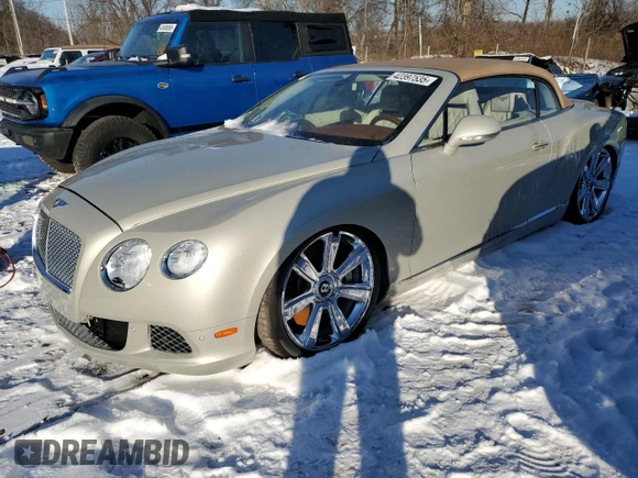 2013 Bentley Continental GT with VIN SCBGR3ZA5DC080940, listed as a Copart auction lot 42397535 with 8,082 mi miles and Salvage Title. Bid and sale history available at DreamBid. Image 1.