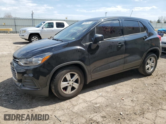 2020 Chevrolet Trax LS with VIN 3GNCJKSB3LL119230, listed as a Copart auction lot 53852445 with 186,619 mi miles and Salvage title. Bid and sale history available at DreamBid. Image 1.