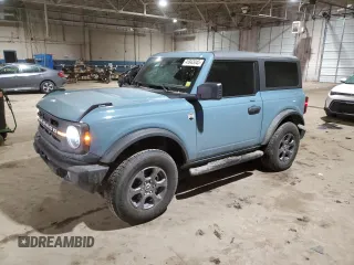 2023 Ford Bronco with VIN 1FMDE5AH2PLC08096, listed as a Copart auction lot 41843445 with 12,031 mi miles and Salvage Title. Bid and sale history available at carsss.com. Image 1.