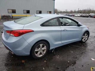 2013 Hyundai Elantra Coupe GS PZEV with VIN KMHDH6AE1DU003717, listed as a Copart auction lot 85596674 with 71,453 mi miles and Salvage Title. Bid and sale history available at carsss.com. Image 3.