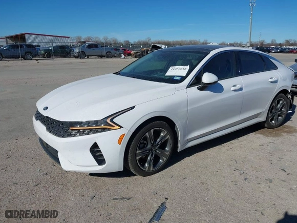 2021 Kia K5 EX with VIN 5XXG34J20MG037423, listed as a IAAI auction lot 41250648 with 66,439 mi miles. Bid and sale history available at carsss.com. Image 2.