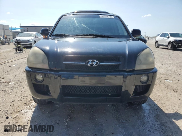 2007 Hyundai Tucson SE with VIN KM8JN12D07U623645, listed as a Copart auction lot 43242735 with 146,102 mi miles and Salvage Title. Bid and sale history available at carsss.com. Image 5.