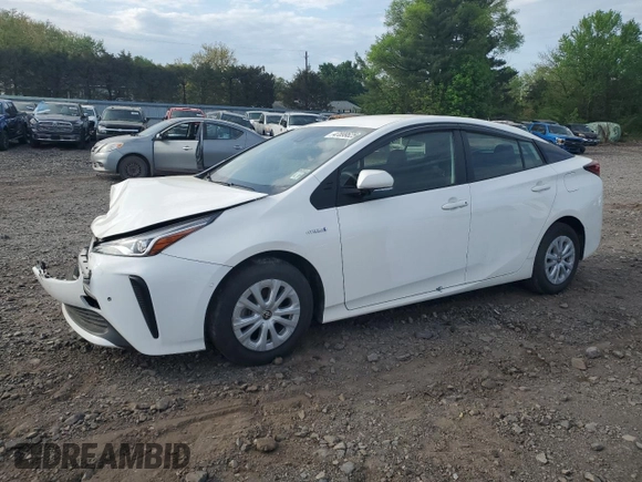 2022 Toyota Prius L Eco with VIN JTDKAMFU4N3164249, listed as a Copart auction lot 47899625 with 75,692 mi miles and Salvage Title. Bid and sale history available at carsss.com. Image 1.