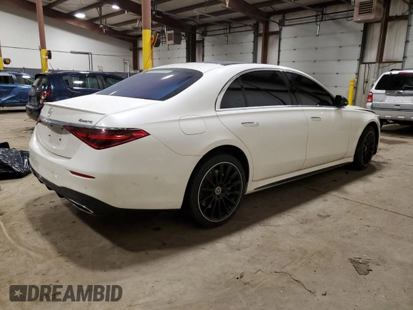 2022 Mercedes-Benz S-Class S 500 with VIN W1K6G6DB9NA136980, listed as a Copart auction lot 86716354 with 0 mi miles and Salvage Title. Bid and sale history available at carsss.com. Image 3.