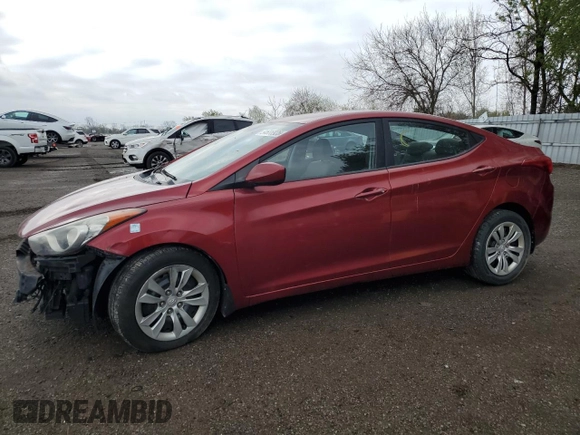 2013 Hyundai Elantra GLS with VIN 5NPDH4AE2DH332316, listed as a Copart auction lot 54686925 with 87,363 mi miles and Salvage title. Bid and sale history available at DreamBid. Image 1.