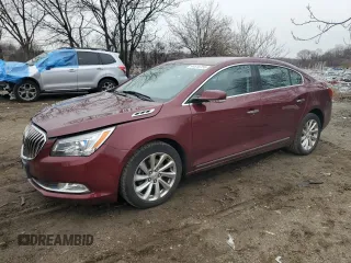 2015 Buick LaCrosse Leather with VIN 1G4GB5G37FF115525, listed as a Copart auction lot 44518755 with 104,465 mi miles and Salvage Title. Bid and sale history available at carsss.com. Image 1.