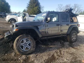 2022 Jeep Wrangler Unlimited Sport S with VIN 1C4HJXDG1NW241246, listed as a Copart auction lot 85425424 with 30,269 mi miles and Salvage Title. Bid and sale history available at carsss.com. Image 1.