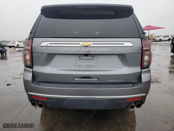 2022 Chevrolet Suburban Premier with VIN 1GNSKFKD7NR223670, listed as a Copart auction lot 43173095 with 58,256 mi miles and Non Repairable. Bid and sale history available at carsss.com. Image 6.