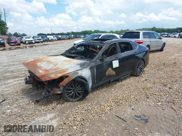 2018 Genesis G80 Sport with VIN KMHGN4JB5JU240335, listed as a IAAI auction lot 30532553 with 65,208 mi miles and . Bid and sale history available at DreamBid. Image 2.