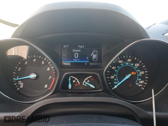 2016 Ford Escape Titanium with VIN 1FMCU0JX8GUC35838, listed as a Copart auction lot 51061285 with 84,224 mi miles and Salvage Title. Bid and sale history available at carsss.com. Image 9.