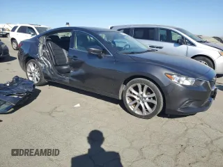 2017 Mazda 6 Touring with VIN JM1GL1V52H1150505, listed as a Copart auction lot 74971294 with 91,524 mi miles and Salvage Title. Bid and sale history available at carsss.com. Image 4.