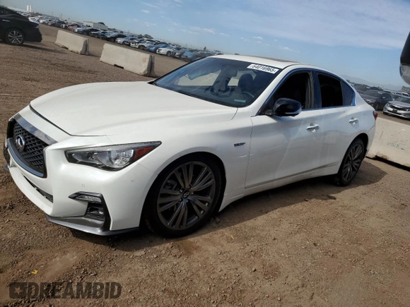 2020 Infiniti Q50 Luxe with VIN JN1EV7AR0LM253462, listed as a Copart auction lot 64016965 with 47,442 mi miles and Non repairable. Bid and sale history available at DreamBid. Image 1.