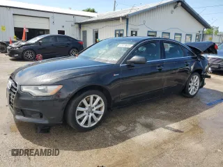 2014 Audi A6 Premium Plus with VIN WAUFGAFC9EN164626, listed as a Copart auction lot 61979655 with 125,204 mi miles and Salvage title. Bid and sale history available at DreamBid. Image 1.