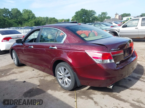 2011 Honda Accord EX-L with VIN 1HGCP3F88BA017635, listed as a IAAI auction lot 42560130 with 269,320 mi miles and . Bid and sale history available at DreamBid. Image 3.