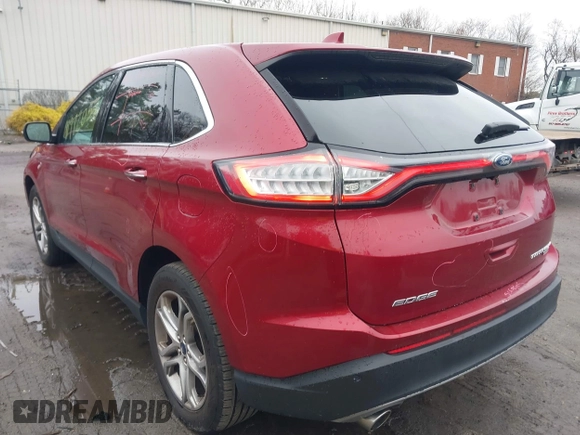 2015 Ford Edge Titanium z VIN 2FMTK4K94FBB69970, wystawiony jako IAAI lot #41982057 z przebiegiem 97 422 mil mil oraz . Historia ofert i sprzedaży dostępna na DreamBid. Obrazek 3.