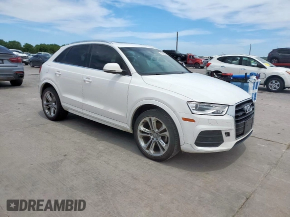 2016 Audi Q3 Premium Plus with VIN WA1EFCFS6GR005296, listed as a Copart auction lot 55215265 with 104,899 mi miles and Salvage title. Bid and sale history available at DreamBid. Image 4.