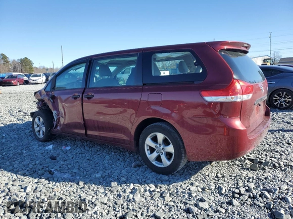 2012 Toyota Sienna with VIN 5TDKA3DC8CS016489, listed as a Copart auction lot 46416595 with 136,037 mi miles and Salvage Title. Bid and sale history available at DreamBid. Image 2.