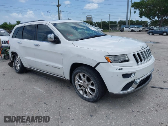 2014 Jeep Grand Cherokee Summit z VIN 1C4RJEJG1EC357948, wystawiony jako IAAI lot #42498652 z przebiegiem 213 715 mil mil oraz . Historia ofert i sprzedaży dostępna na DreamBid. Obrazek 1.